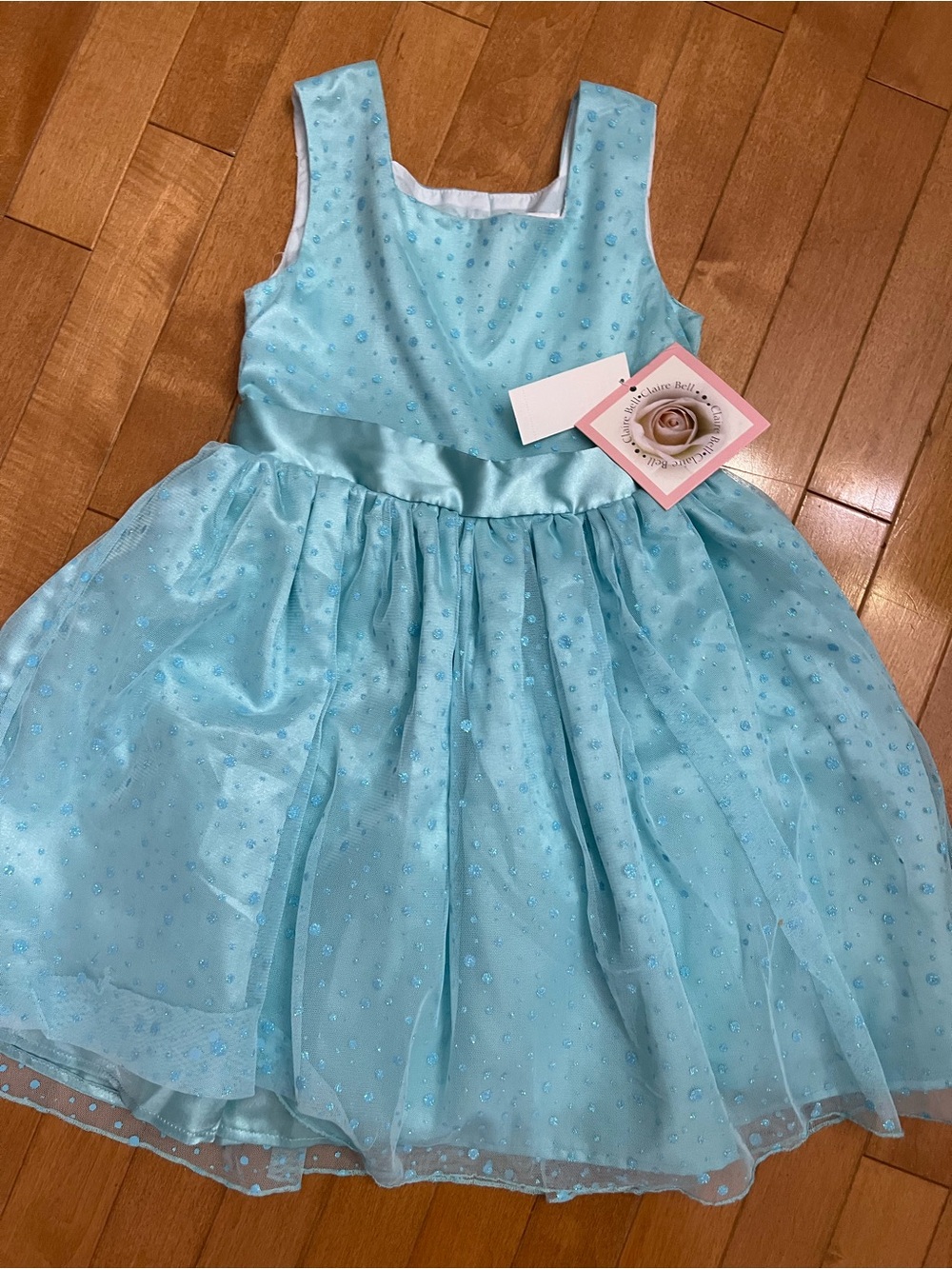 Light Blue Sparkle Tulle Girls' Dress
